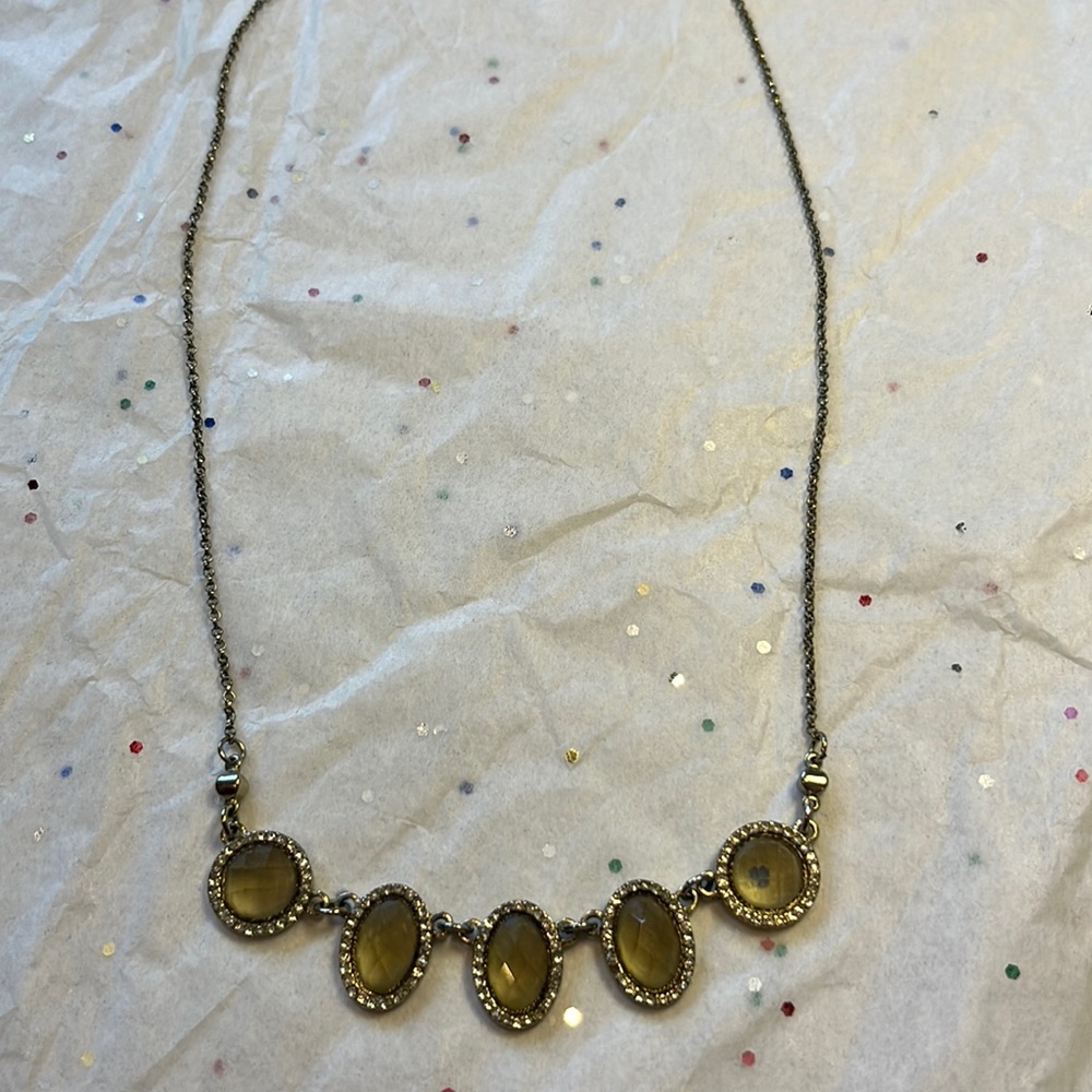 LOFT Necklace with Grey Translucent Pace Stones adjustable